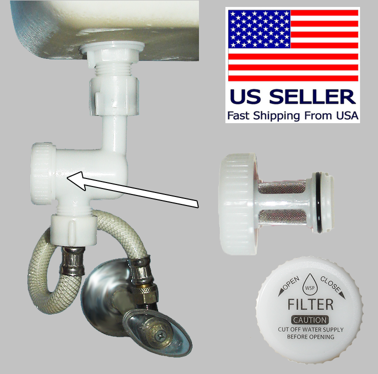 Toilet Inlet Valve Water Filter Stainless Steel Mesh Bathroom Fitting Parts Kit 