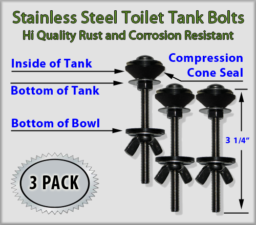 how to install toilet tank bolts